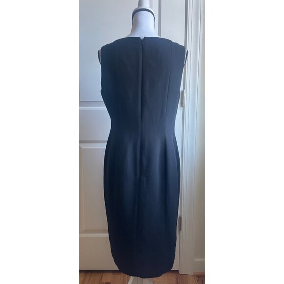 Jones New York Black Asymmetrical Drape Dress - Picture 3 of 6